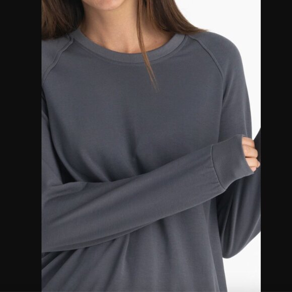 NWT FREEFLY BAMBOO  "STORMCLOUD" LIGHTWEIGHT SWEATSHIRT XL - Picture 3 of 7